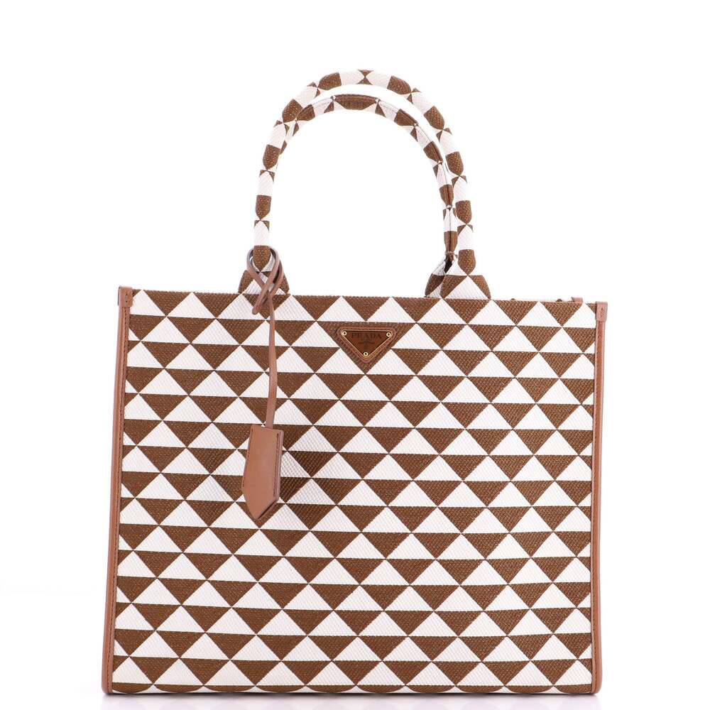 Prada Symbole Shopper Tote Jacquard #260897P24B